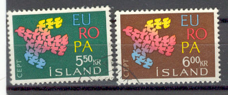 12985 - Islanda- serie completa usata: Europa CEPT 1961
