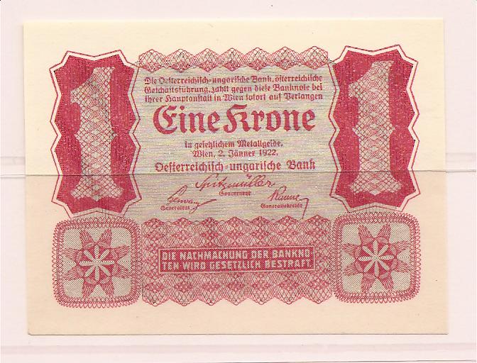 39194 - Austria - banconota non circolata da 1 Corona - 1922