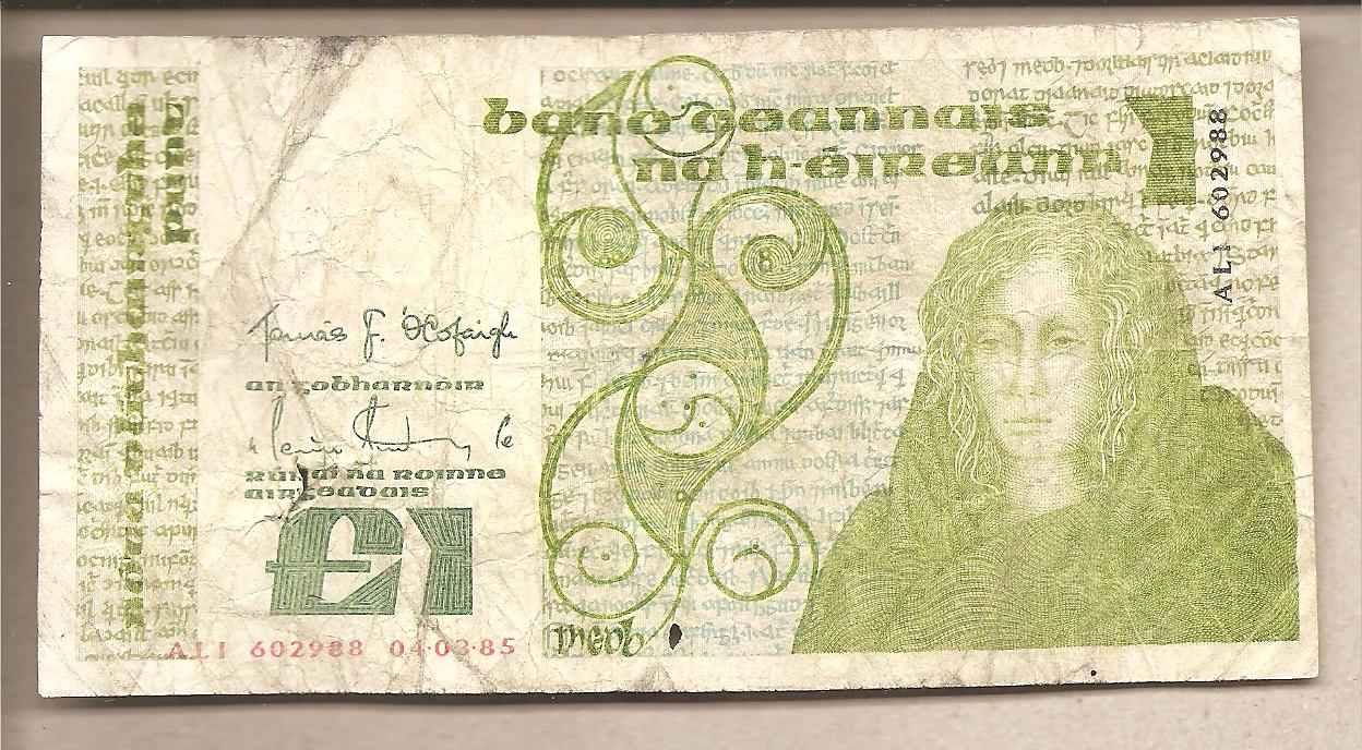 41775 - Irlanda - banconota circolata da 1 Sterlina - 1985